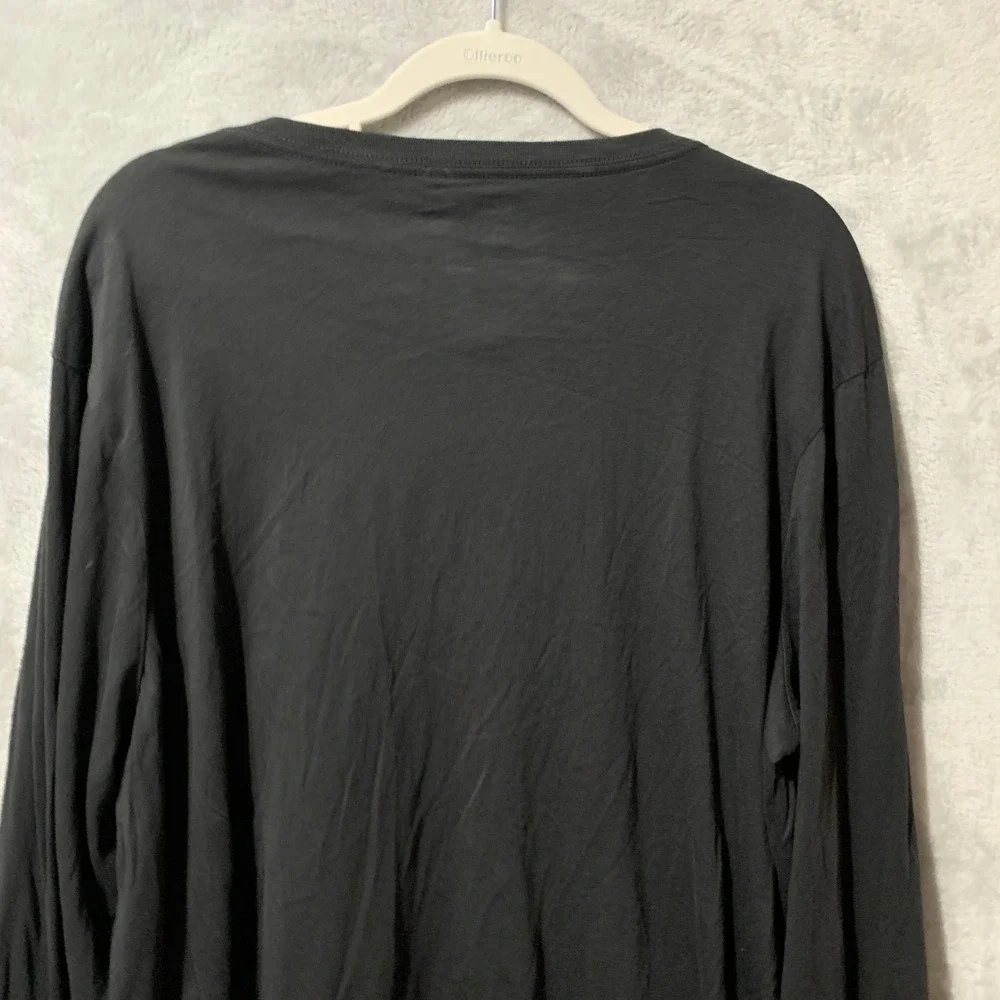 J.Crew Broken In Knit‎ Goods Long Sleeve Henley Shirt Black XXL T Classic